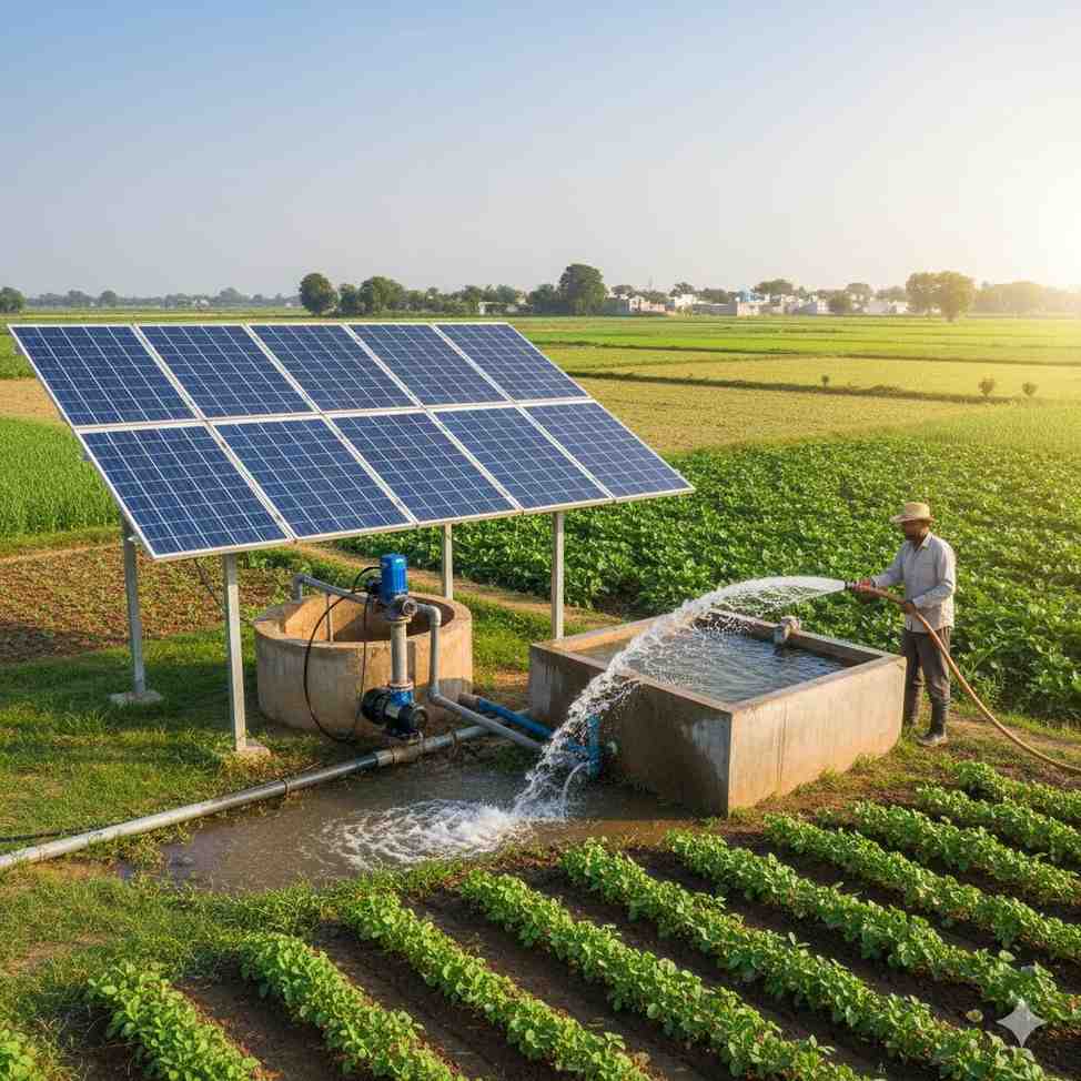 Solar water pump for agriculture and irrigation in India — 3HP and 5HP options